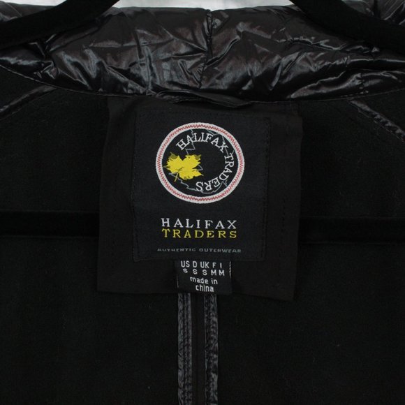 Halifax Traders Black Nylon Down Puffer Weather Resistant Jacket Size S - Picture 5 of 8